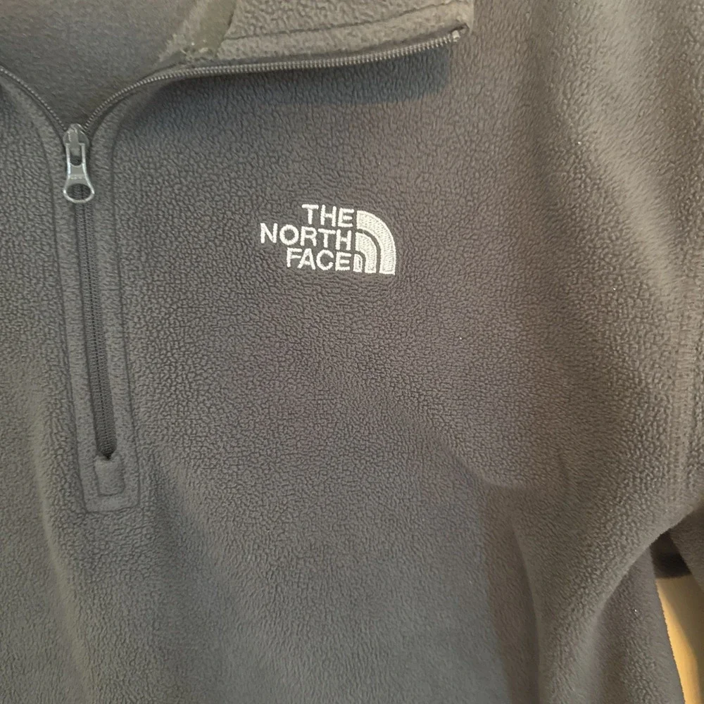 The North Face Men's Gray 1/4 Zip Fleece Pullover Sweatshirt Jacket Sz. LG